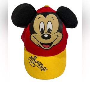 L Disney Parks Mickey Mouse ear hat. Red/yellow
